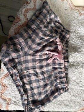 Pink and Gray Plaid Victoria secrets Lounge Shorts